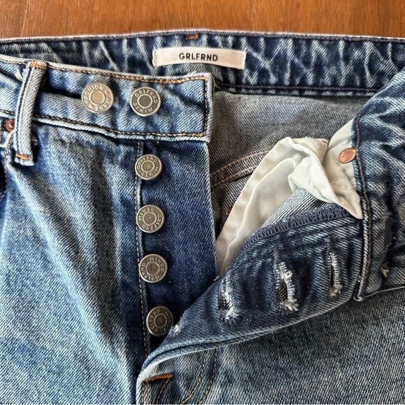 GRLFRND Helena High Rise Straight Jeans in Missing Words - Picture 9 of 12